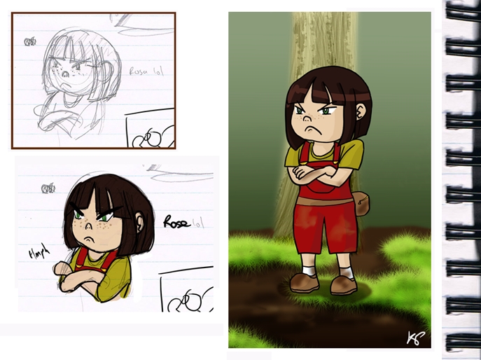 Unused artwork of Rose